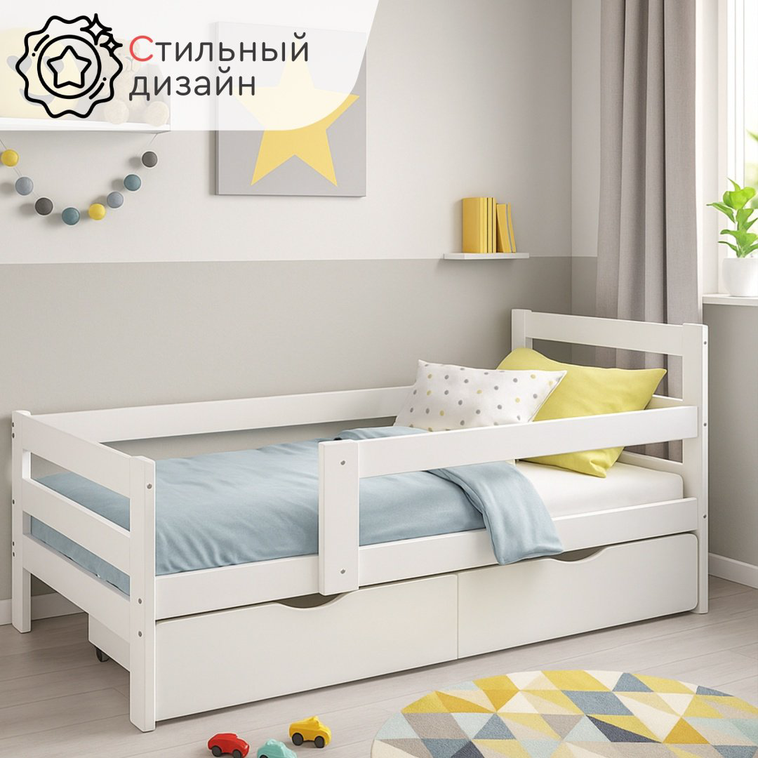 Кровать детская Tomix Sindy KPD-4-1 165х85х90см белый купить,NaN