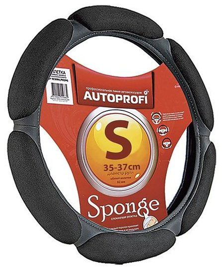 AUTOPROFI оплетка на руль SP-5026 BK S черный купить,NaN