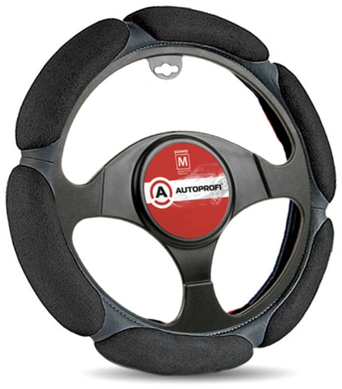 AUTOPROFI оплетка на руль SP-5026 BK XL черный