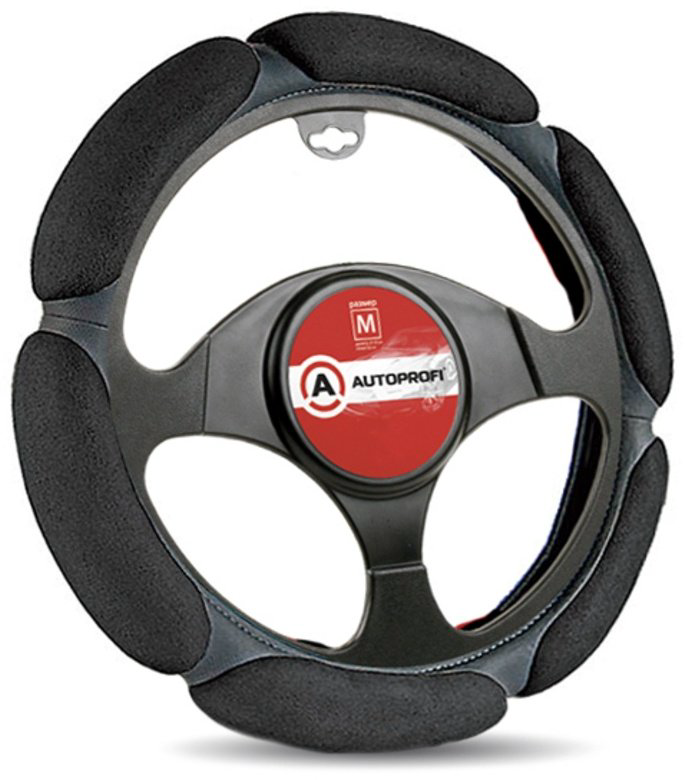 AUTOPROFI оплетка на руль SP-5026 BK XL черный