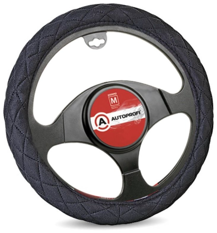 AUTOPROFI оплетка на руль SP-9020 BK L черный
