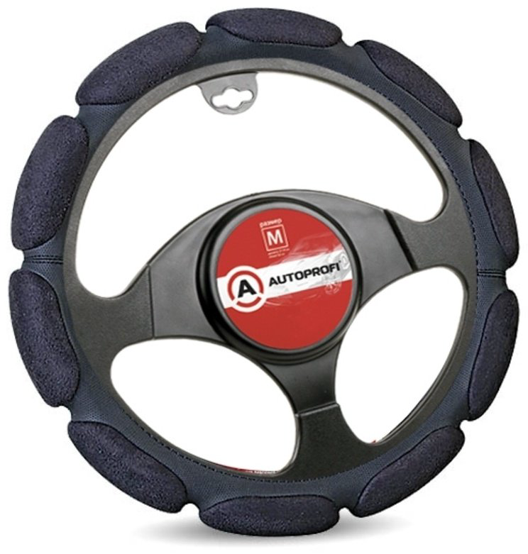 AUTOPROFI оплетка на руль SP-9030 BK M черный купить,NaN