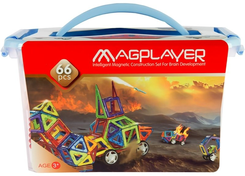 Конструктор Magplayer Магнитный конструктор, деталей 66 шт купить,8990