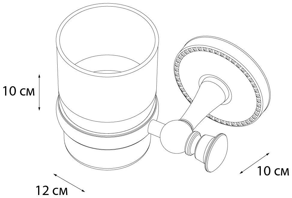 FIXSEN держатель ADELE FX-55006 1 шт, металл, стекло