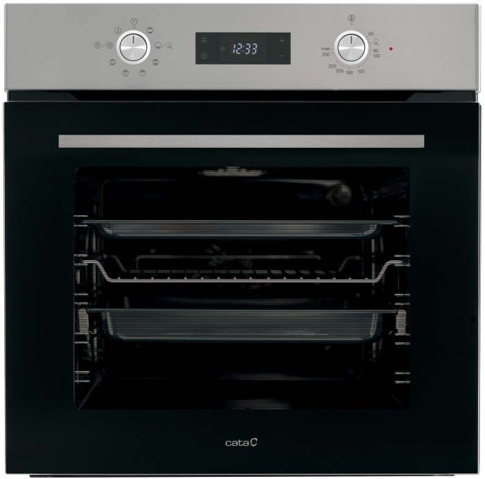 Духовой шкаф CATA MDS 7208 X черный, серебристый