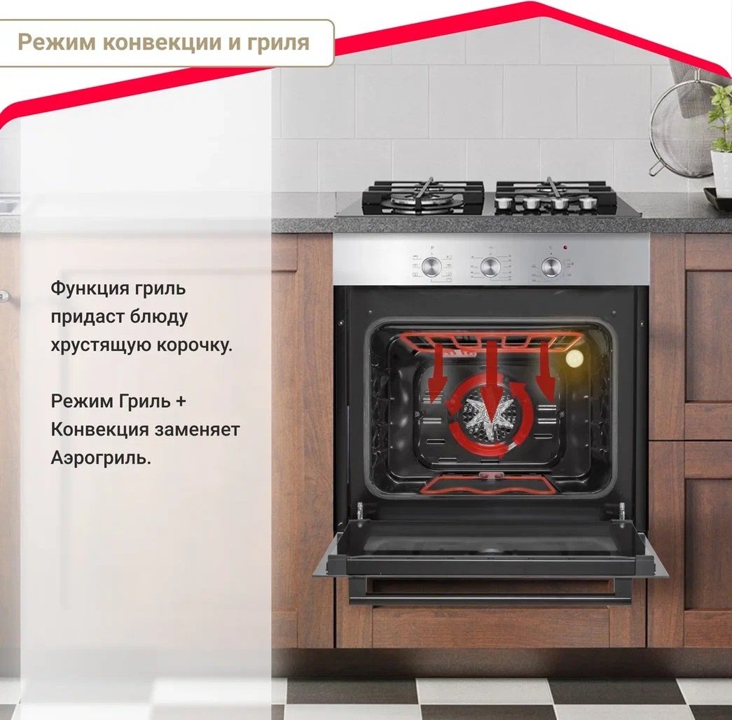 Духовой шкаф Simfer B6EM19071 серебристый купить,0