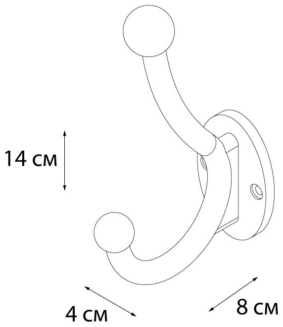 FIXSEN крючок FX-31005A 1 шт, металл купить,30550