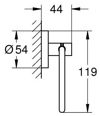 Grohe держатель 1024722430 Essentials, черный матовый 1 шт, металл купить,NaN