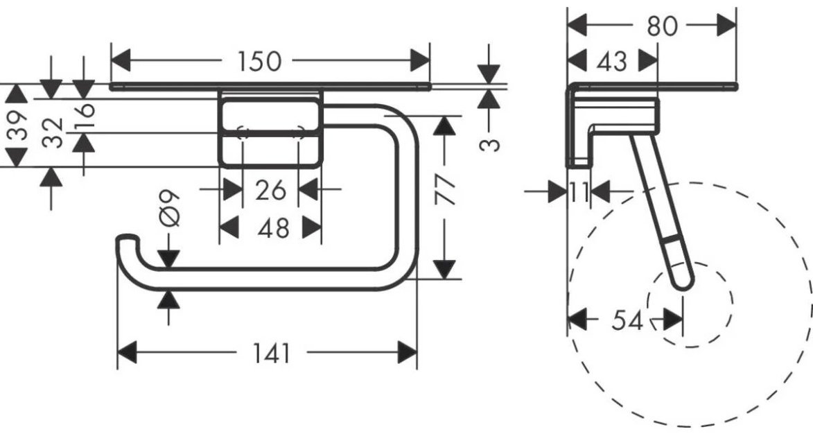 Hansgrohe держатель AddStoris 41772990 1 шт, металл купить,NaN