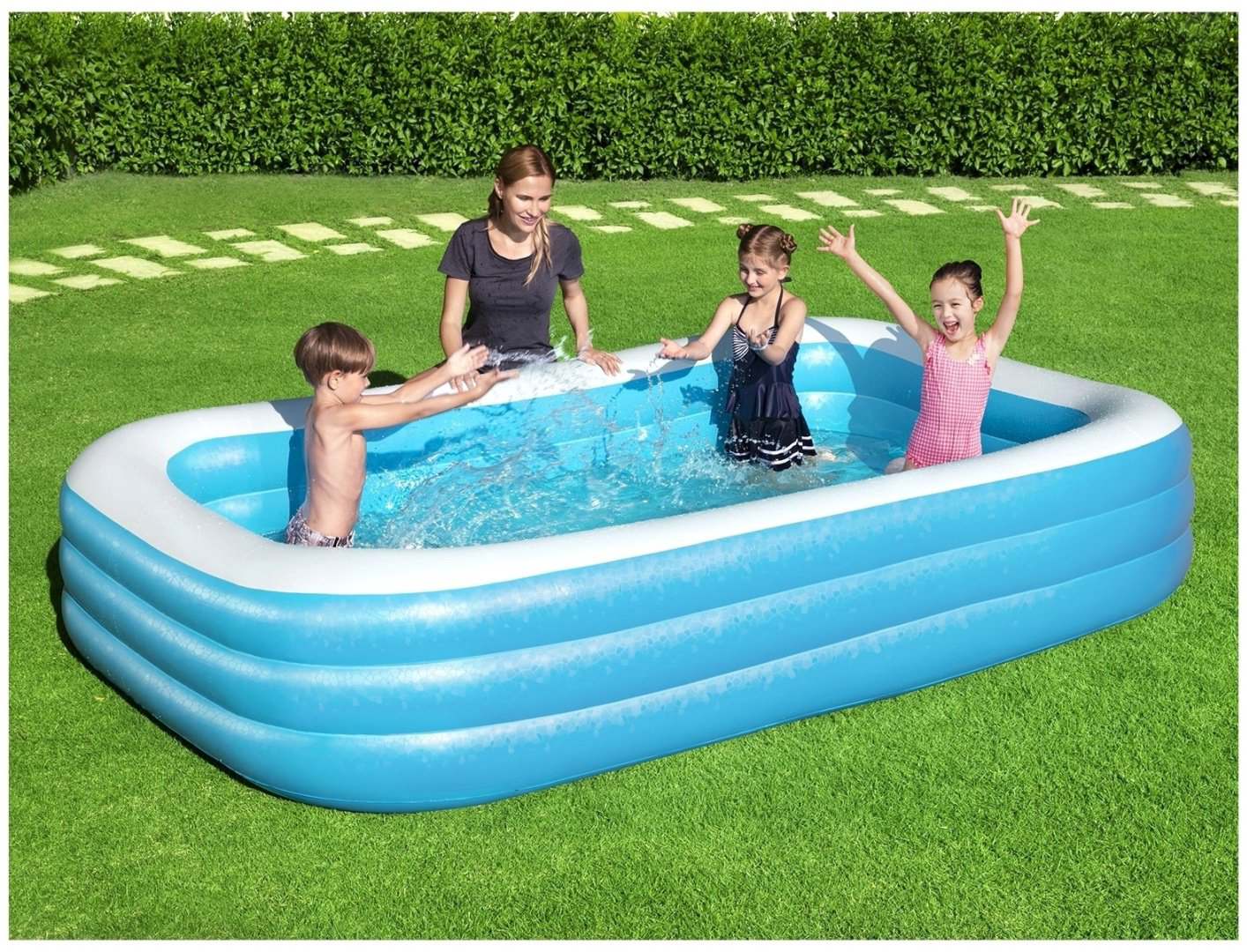 Бассейн надувной Bestway 54009 305 см, 305x183x56 см