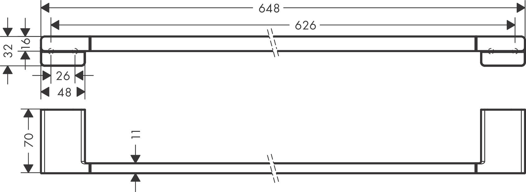HansGrohe держатель 41747670 1 шт, металл купить,NaN