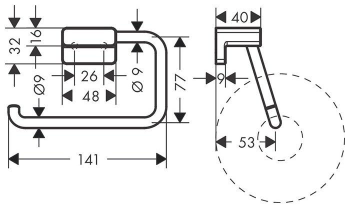 HansGrohe держатель ADDSTORIS 41771670 1 шт, металл