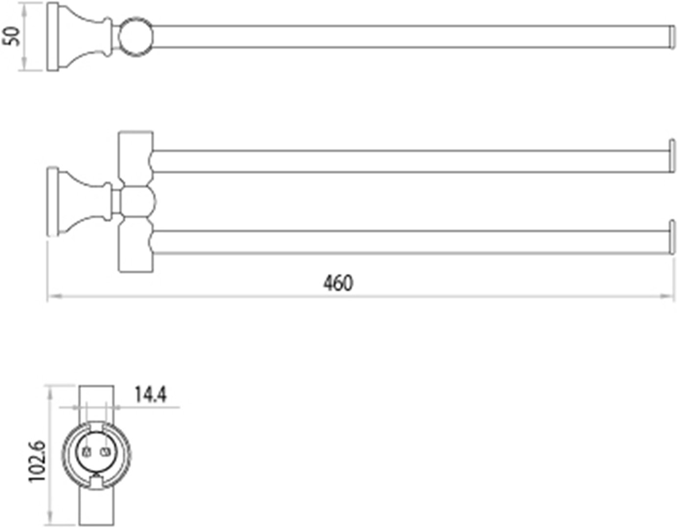 Lemark держатель LM8101C 1 шт, нержавеющая сталь
