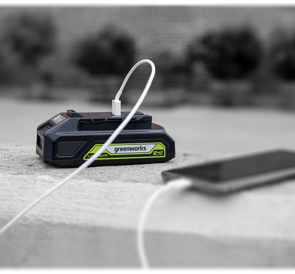 Аккумулятор Greenworks G24USB2 2939207 Li-Ion 2 Ач 1 шт - ForteMarket Аккумулятор Greenworks G24USB2 2939207 Li-Ion 2 Ач 1 шт купить,16190