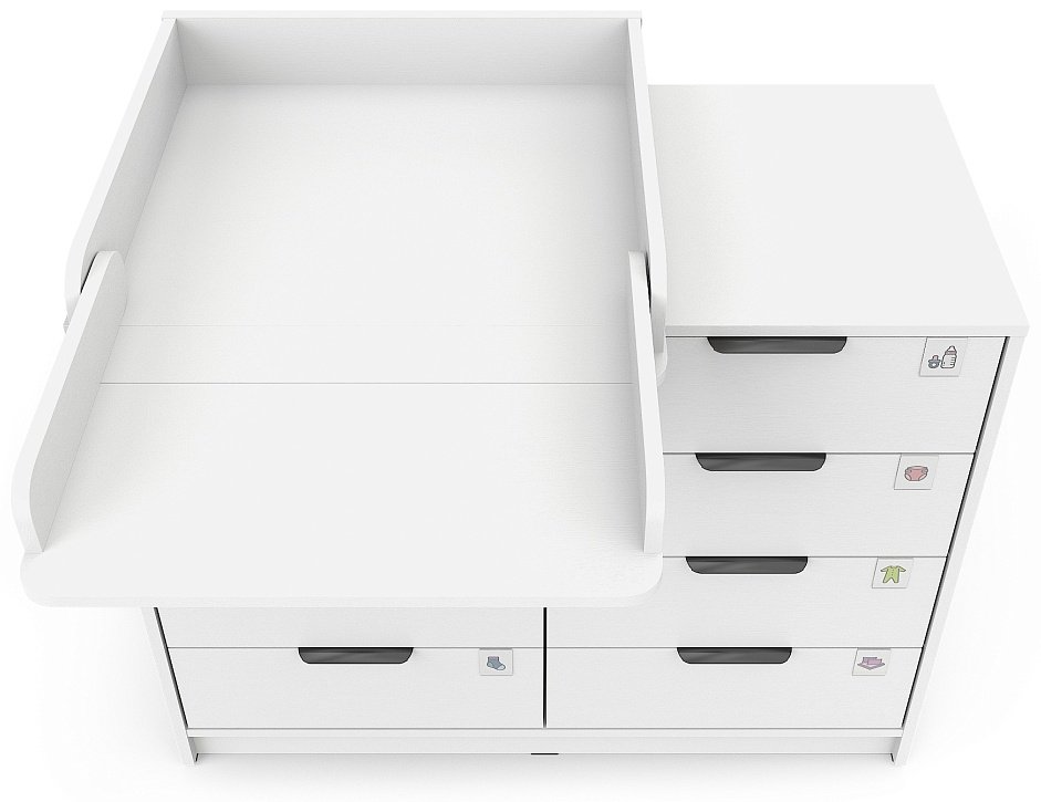 Детский комод Pituso Kids Optimum, 100.1x46.2x84.3 см, белый купить,0