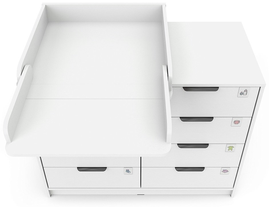 Детский комод Pituso Kids Optimum, 100.1x46.2x84.3 см, белый купить,NaN