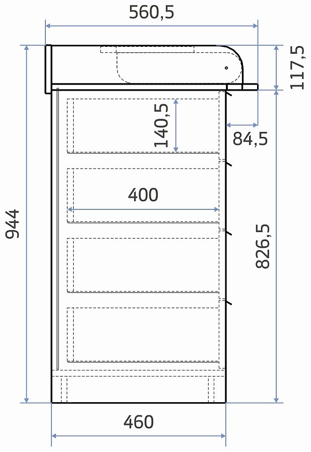 Детский комод Pituso Kids Optimum, 100.1x46.2x84.3 см, белый купить,0