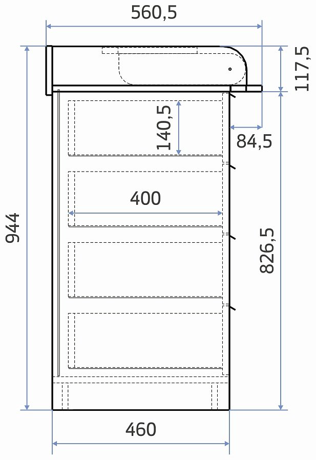 Детский комод Pituso Kids Optimum, 100.1x46.2x84.3 см, белый купить,NaN