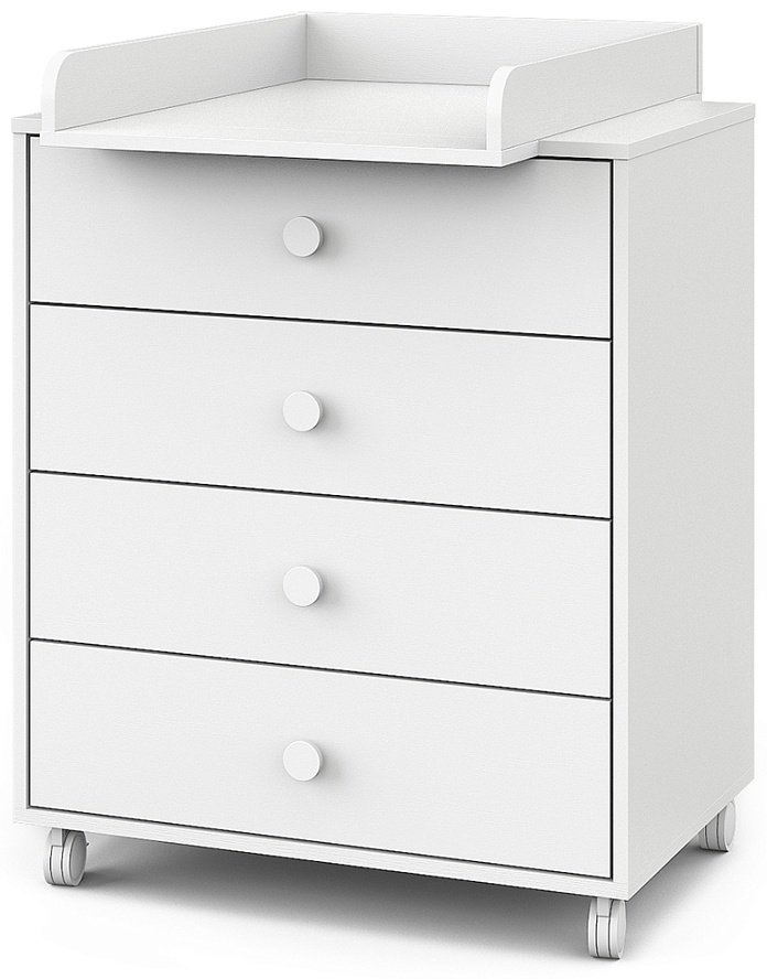 Детский комод Pituso Kids Rolf, 70x46x84.5 см, белый - ForteMarket Детский комод Pituso Kids Rolf, 70x46x84.5 см, белый купить,0