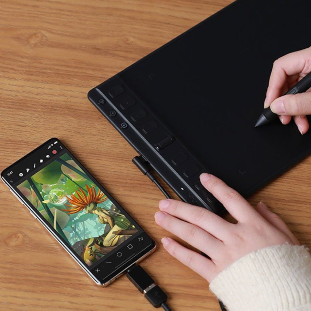 Графический планшет HUION Inspiroy 2 M черный купить,34000