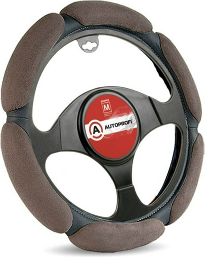 AUTOPROFI чехол на руль SP-5026 D.GY M серый