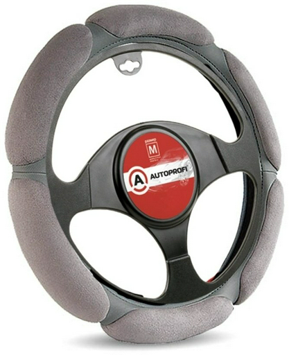 AUTOPROFI оплетка на руль SP-5026 L.GY M серый