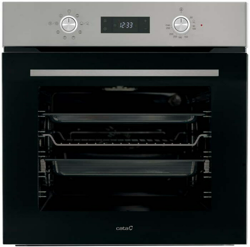 Духовой шкаф CATA MDS 7208 X черный, серебристый