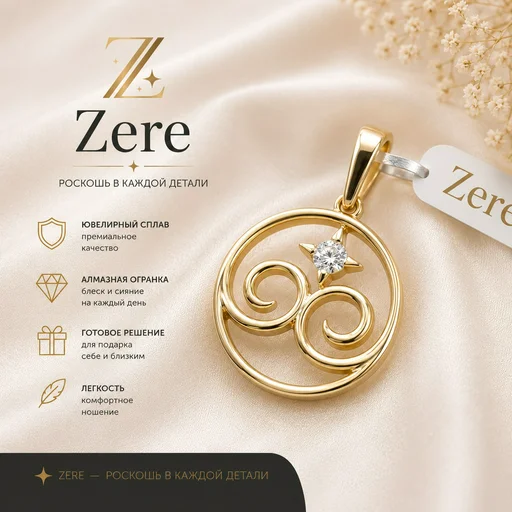 Кулон Zere ZR190501 золото 1.79гр
