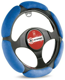 AUTOPROFI оплетка на руль SP-5026 BK/BL M черный, синий
