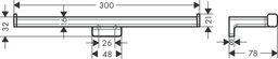 HansGrohe держатель 41748000 2 шт, металл