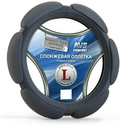 AVS оплетка на руль SP-426L-B L черный