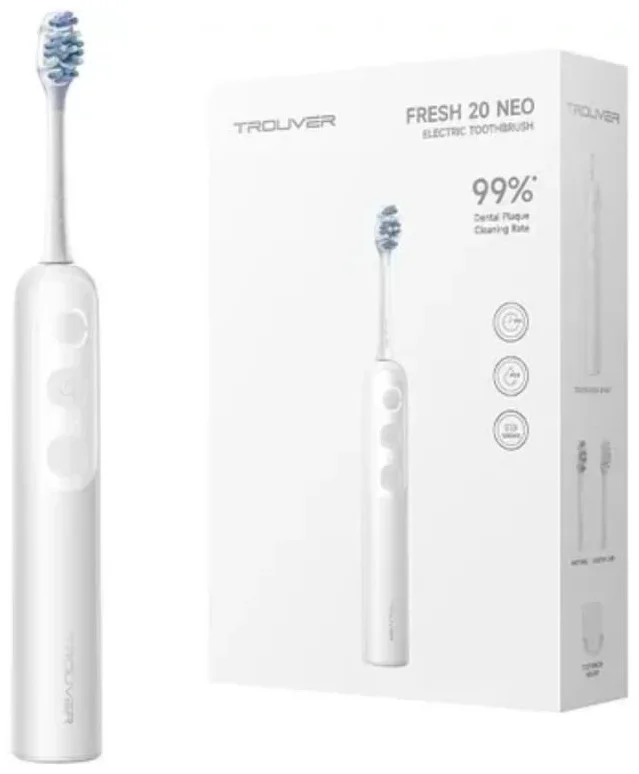 Электрическая зубная щетка Trouver Fresh 20 Neo белая - ForteMarket Электрическая зубная щетка Trouver Fresh 20 Neo белая купить,12190