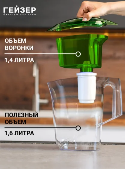 Фильтр-кувшин Гейзер Аквилон 62042 зеленый