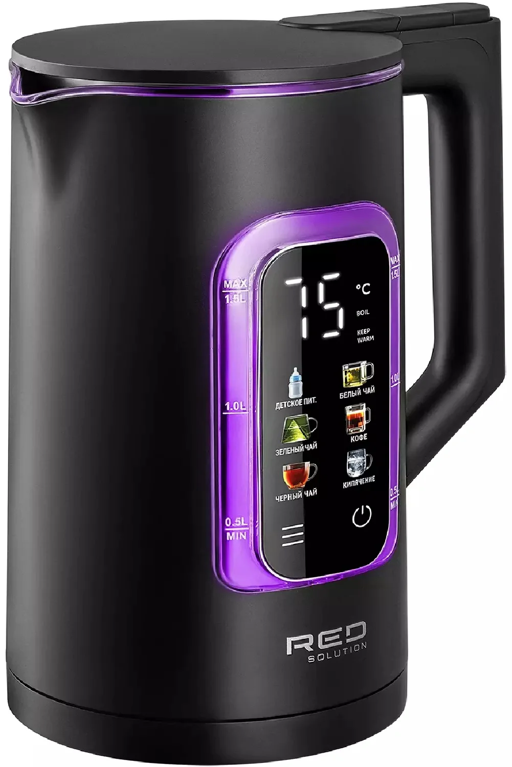 Электрочайник RED Solution G125D белый