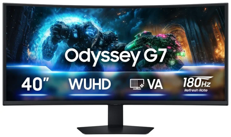 Монитор 40'' Samsung Odyssey G7 LS40FG756EIXCI WUHD VA 1ms 180Hz черный