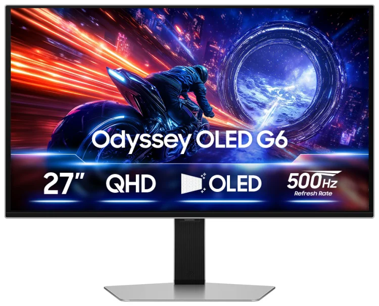 Монитор 27'' Samsung Odyssey Oled G6 LS27FG602SIXCI QHD OLED 0.03ms 500Hz серебристый купить,599990