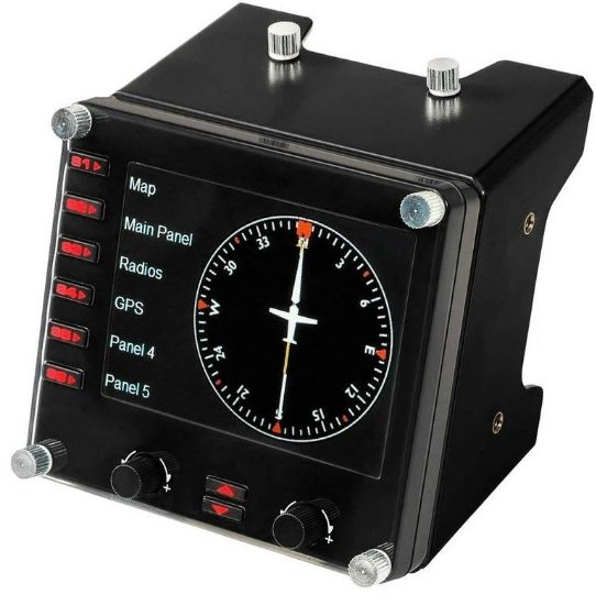 Игровой контроллер Logitech Flight Instrument Panel черный