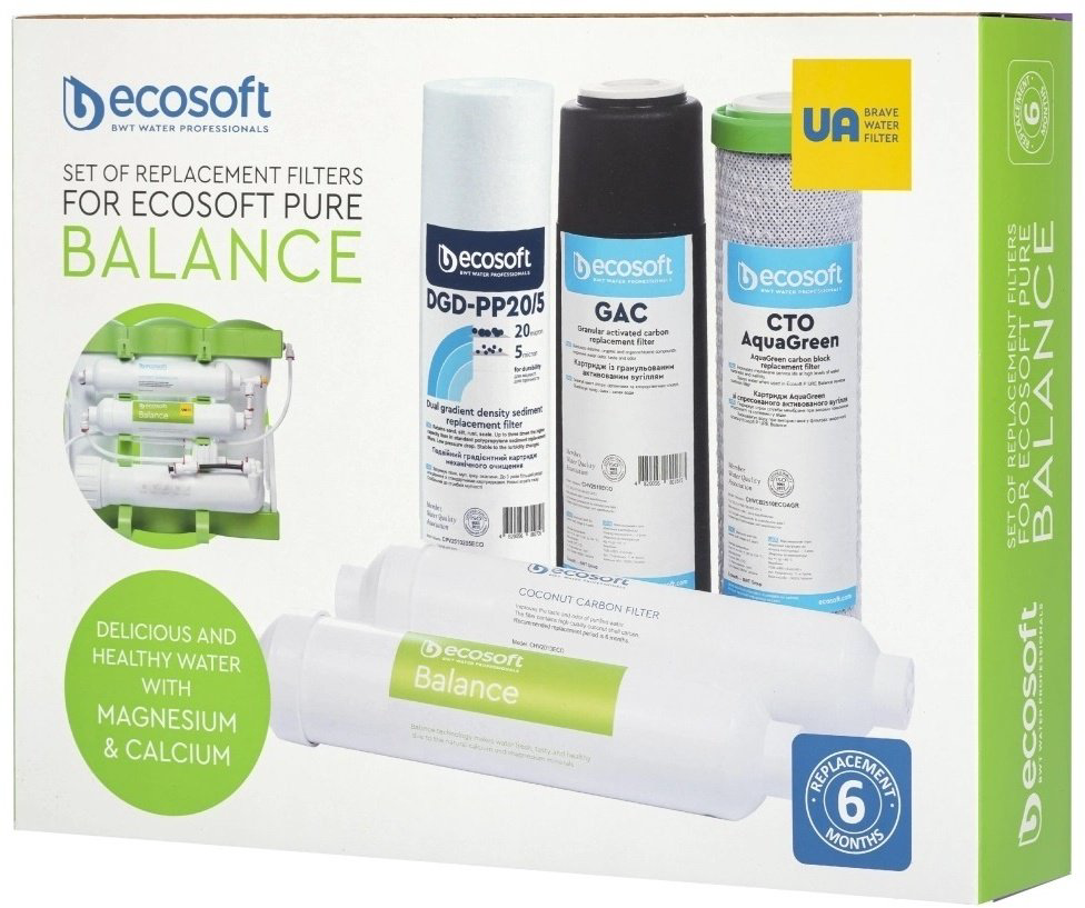 ECOSOFT набор картриджей на проточный фильтр CHV5PUREBAL 3 шт