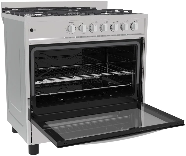Плита комбинированная Hausberg EC-9004LX KZ серебристая купить,209990