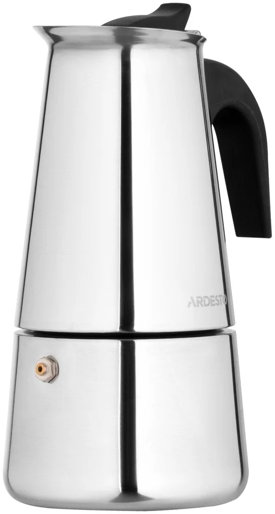 Кофеварка гейзерная Ardesto Gemini Apulia AR0806SS черно-серебристая