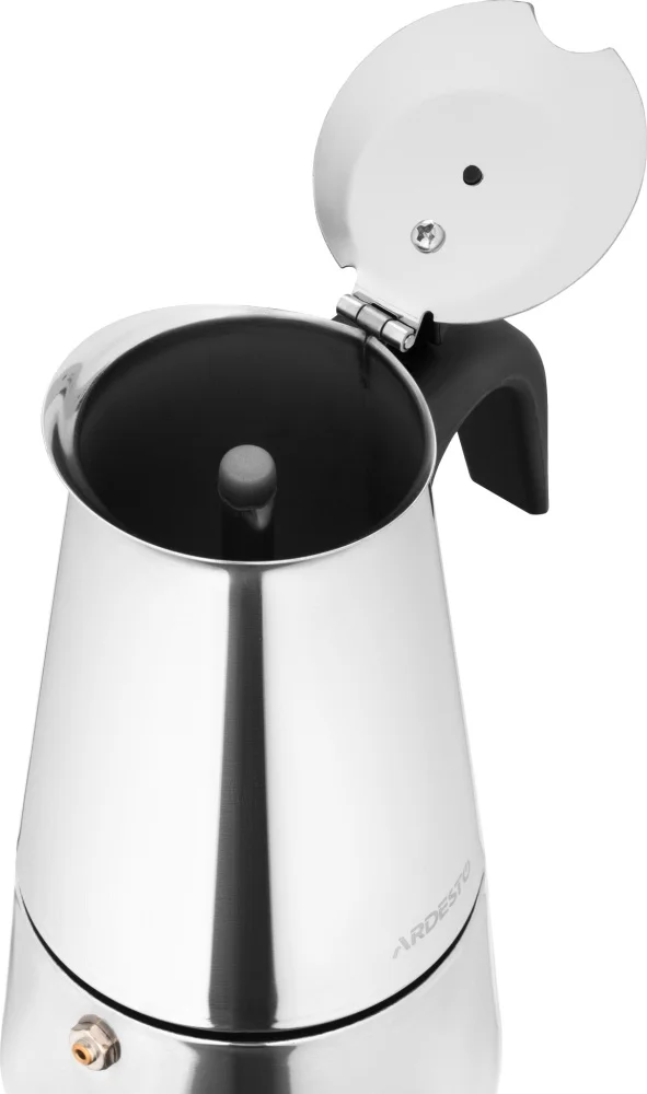 Кофеварка гейзерная Ardesto Gemini Apulia AR0806SS черно-серебристая купить,8390