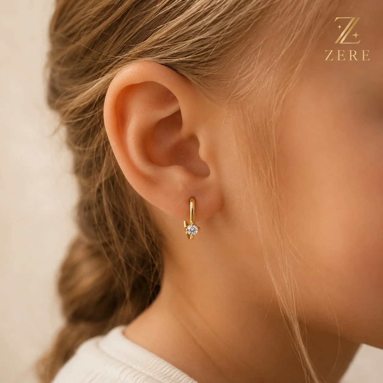 Серьги детские Zere ZR190504 золото 1.25гр купить,94500