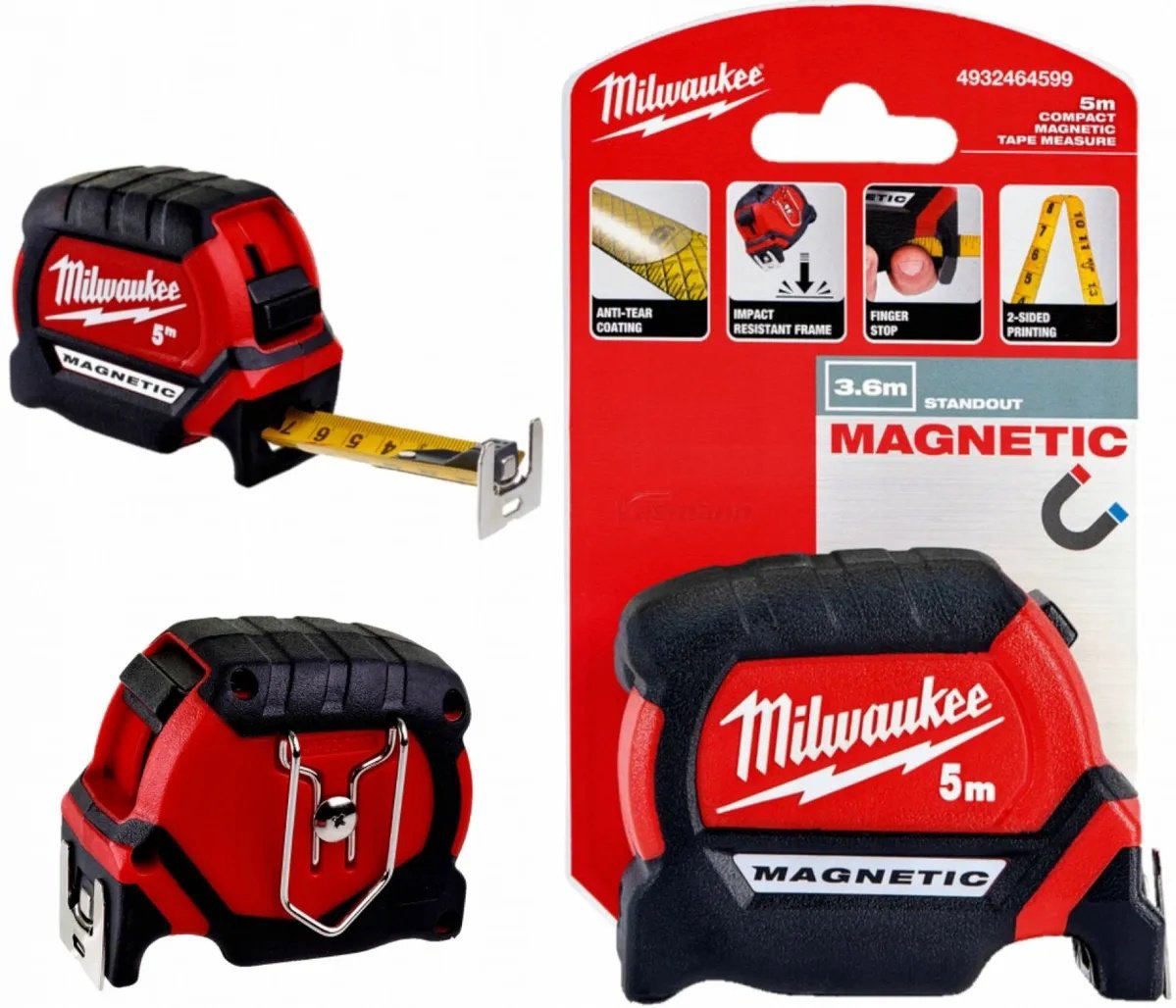 Milwaukee рулетка бытовая GEN III 4932464599, 5 м х 27 мм купить,NaN