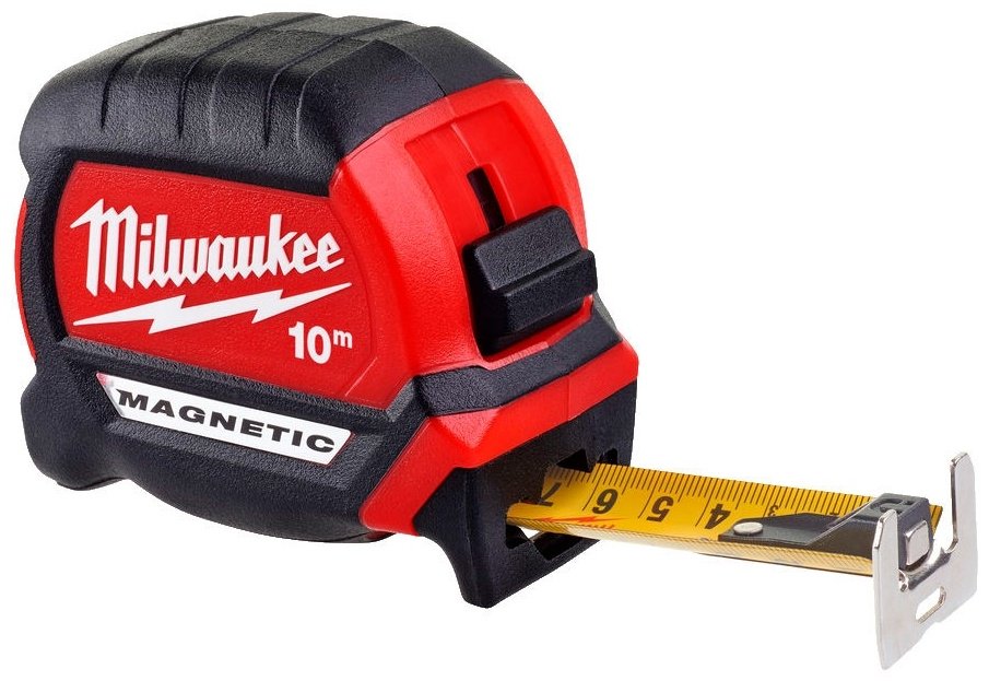 Milwaukee рулетка бытовая Magnetic Tape Premium 4932464601, 10 м х 27 мм купить,NaN