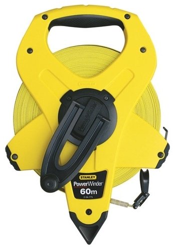 STANLEY мерная лента геодезическая PowerWinder Fiberglass 2-34-775, 60 м х 12.7 мм купить,NaN