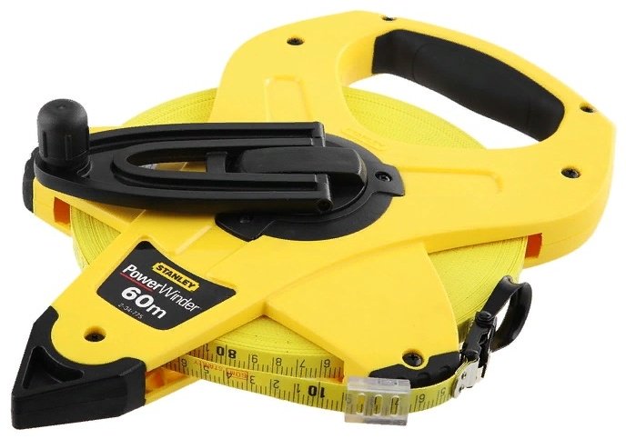 STANLEY мерная лента геодезическая PowerWinder Fiberglass 2-34-775, 60 м х 12.7 мм купить,NaN