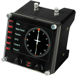 Игровой контроллер Logitech Flight Instrument Panel черный