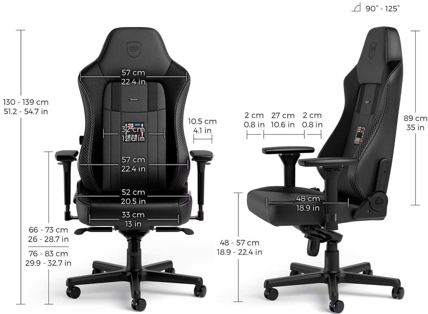 Компьютерное кресло Noblechairs HERO Darth Vader Edition, черный купить,0