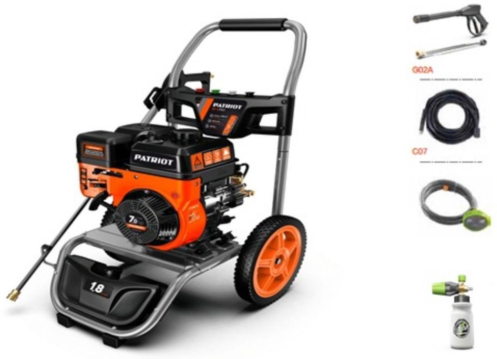 Мойка высокого давления Patriot бензиновый 210 бар, GT3 Pro