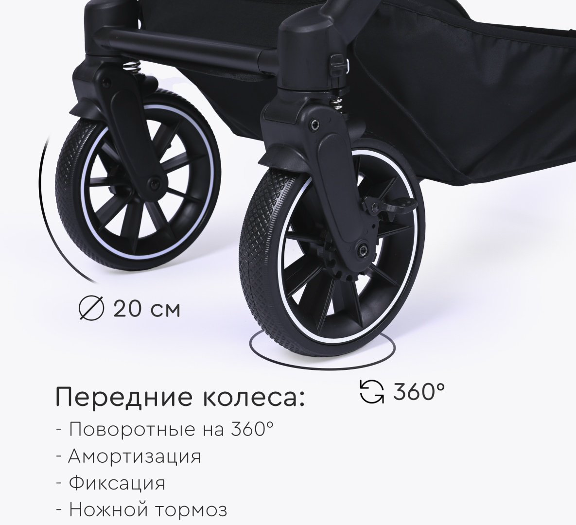 Коляска прогулочная TOMIX Kelly, черный купить,NaN